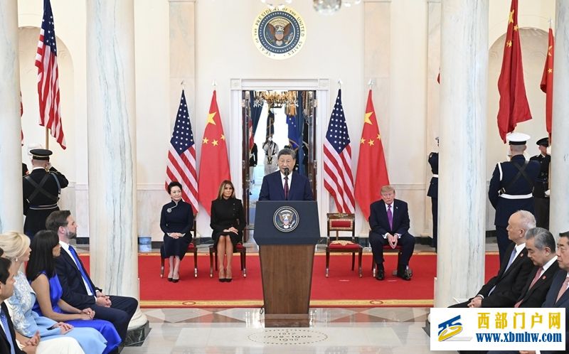 习近平出席美国总统特朗普在白宫举行的欢迎仪式(图10)