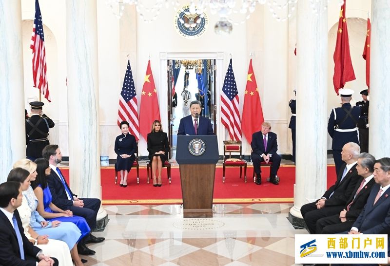 习近平出席美国总统特朗普在白宫举行的欢迎仪式(图9)