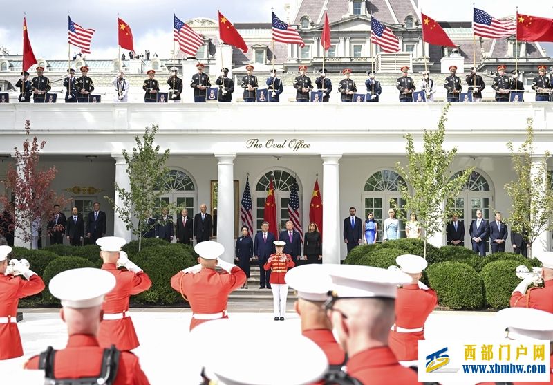 习近平出席美国总统特朗普在白宫举行的欢迎仪式(图19)